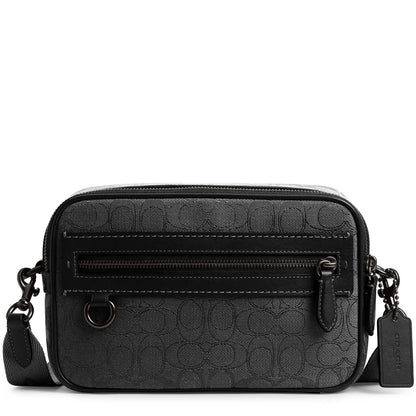 Coach Theo Signature Jacquard Black Camera Bag