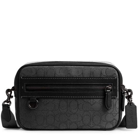 Coach Theo Signature Jacquard Black Camera Bag