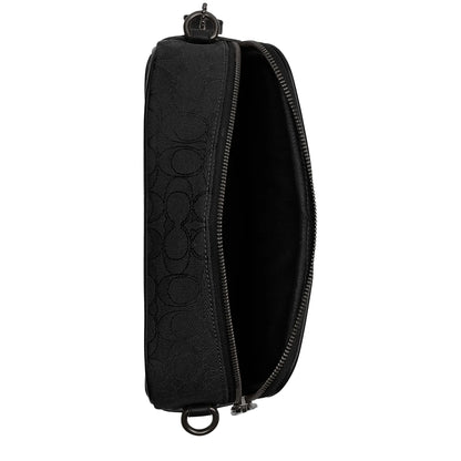 Coach Theo Signature Jacquard Black Camera Bag
