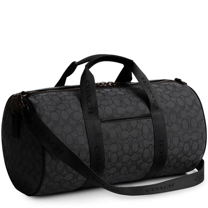Coach Theo Duffle Signature Jacquard Black Bag