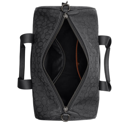 Coach Theo Duffle Signature Jacquard Black Bag