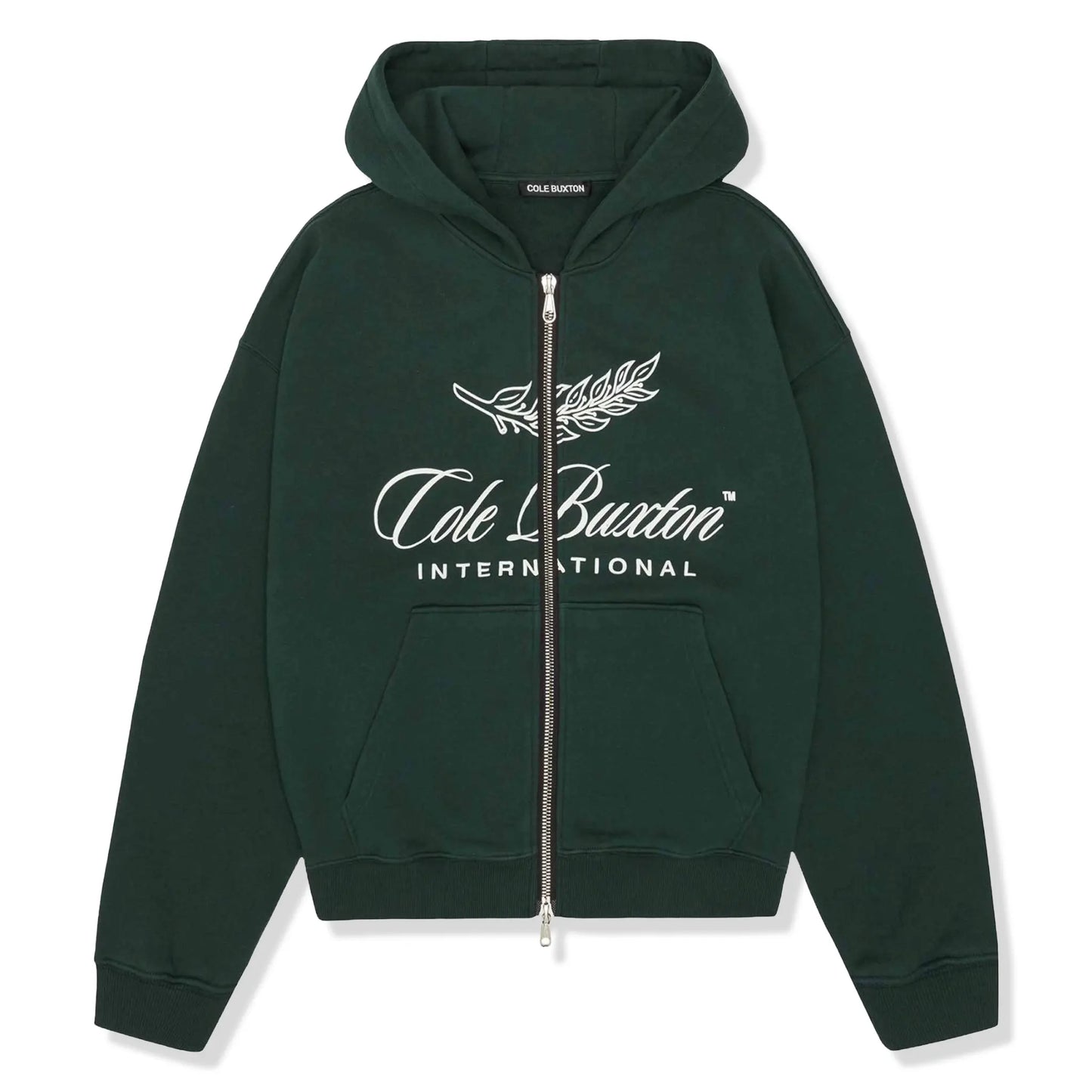 Cole Buxton International Forest Green Zip-Up Hoodie