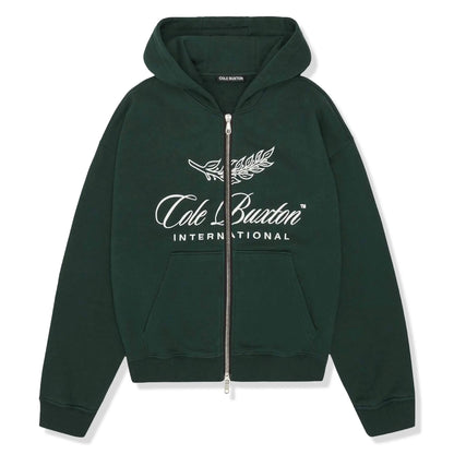 Cole Buxton International Forest Green Zip-Up Hoodie