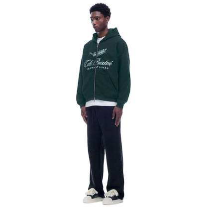 Cole Buxton International Forest Green Zip-Up Hoodie