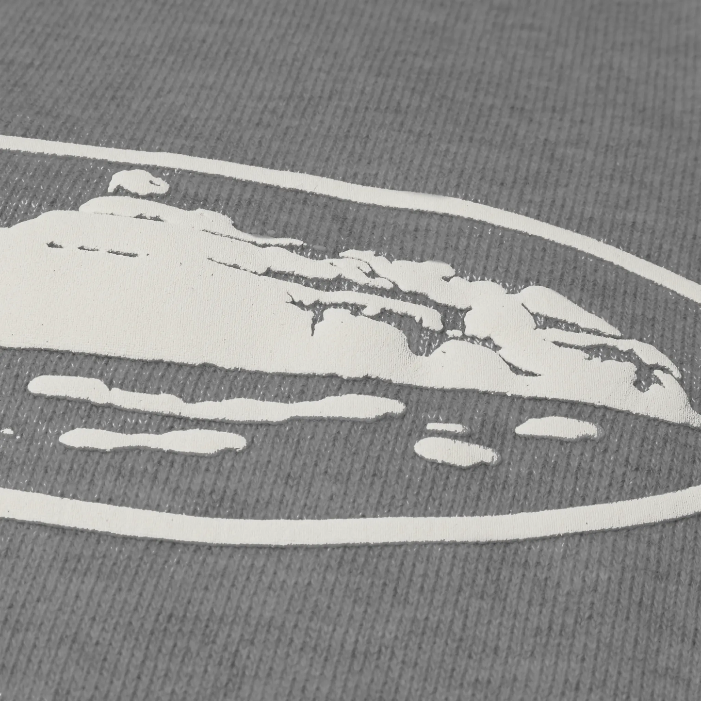 Corteiz Island Puff Print Open Gully Grey Hem Pants