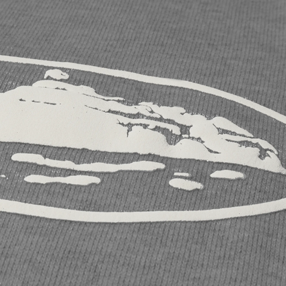 Corteiz Island Puff Print Open Gully Grey Hem Pants