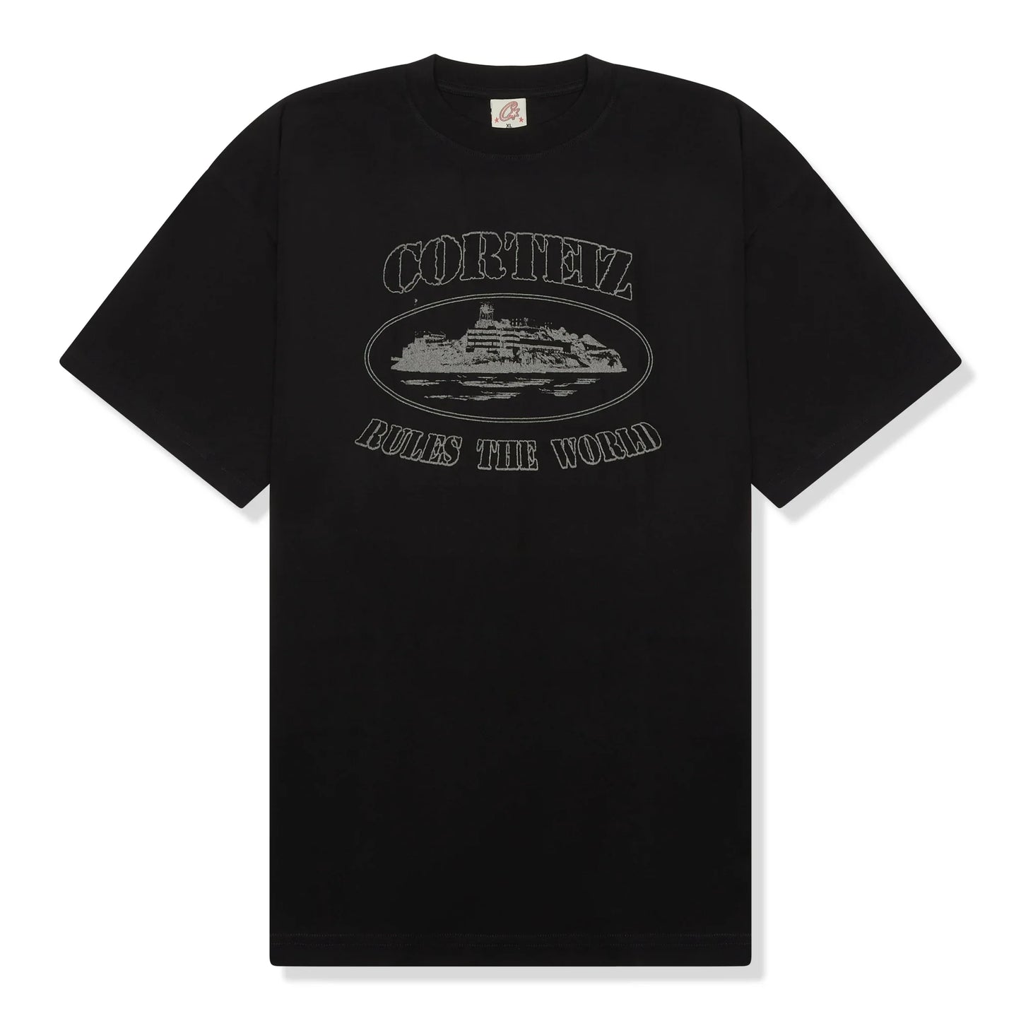 Corteiz OG Alcatraz Reflective Triple Black T Shirt