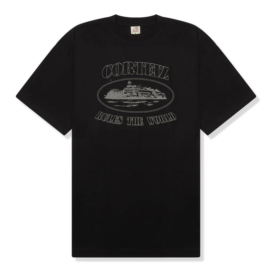 Corteiz OG Alcatraz Reflective Triple Black T Shirt