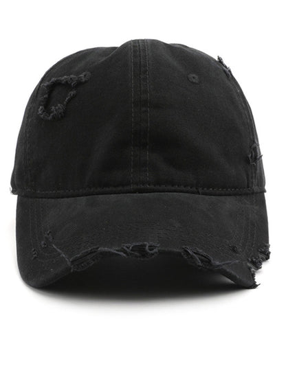 Casual And Fashionable Distressed Cotton Ripped Baseball Cap