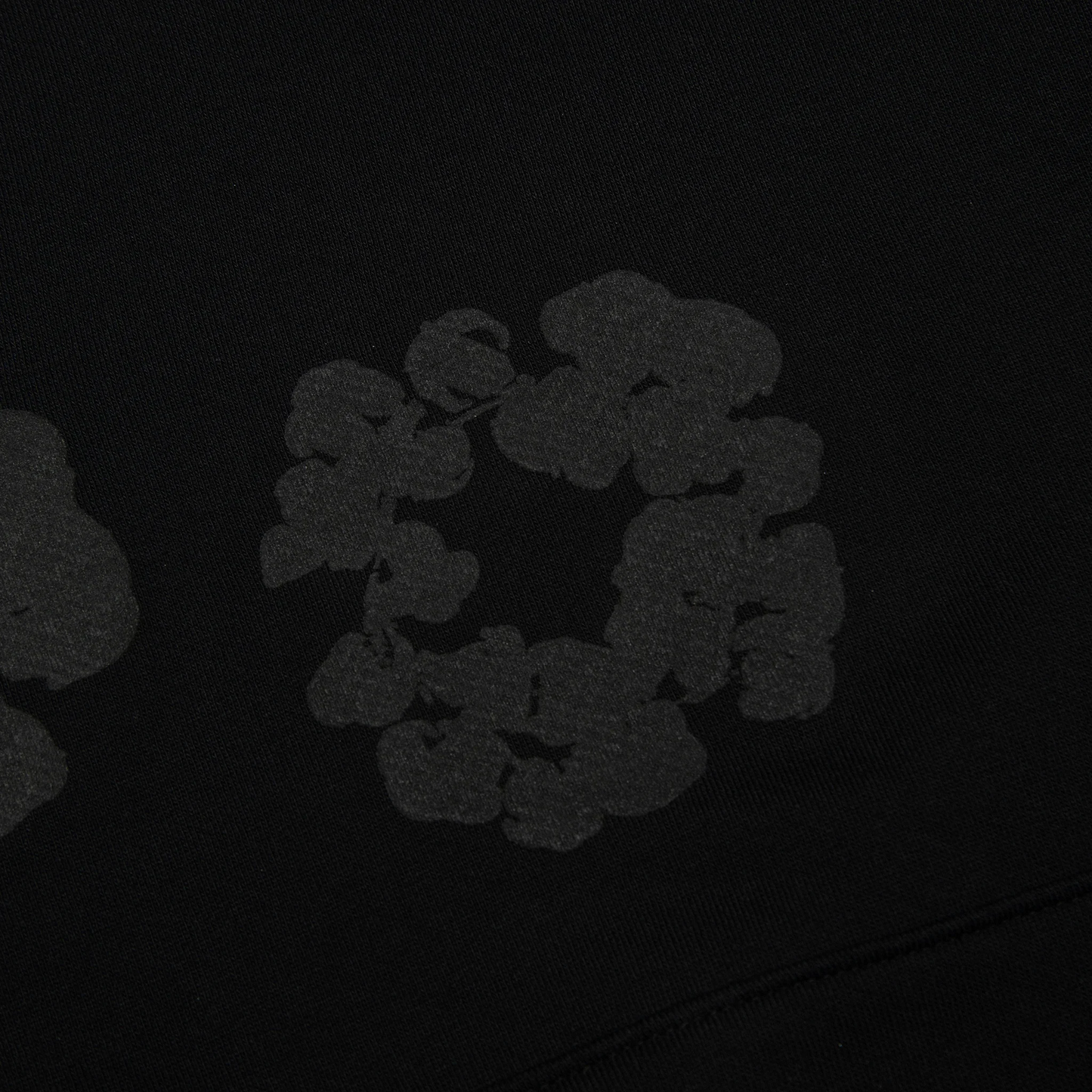 Denim Tears Cotton Wreath Black Monochrome Hoodie