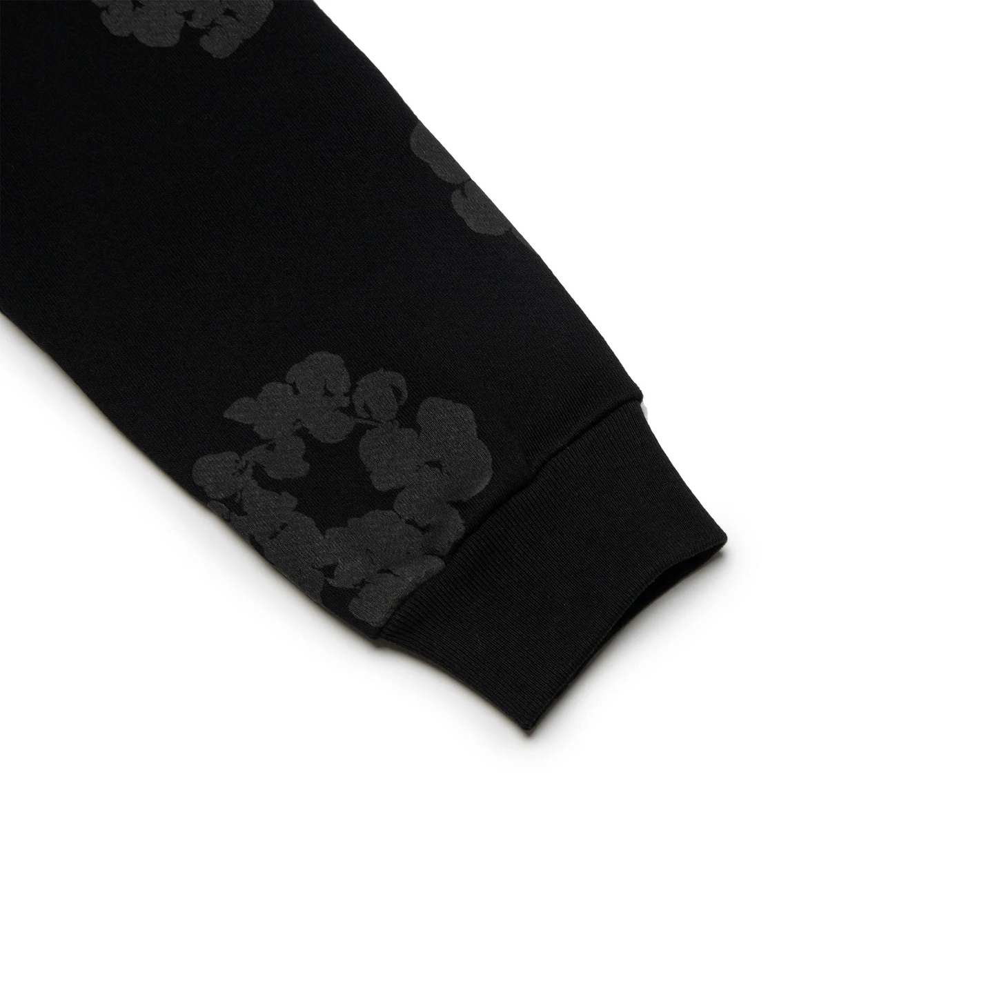 Denim Tears Cotton Wreath Black Monochrome Hoodie