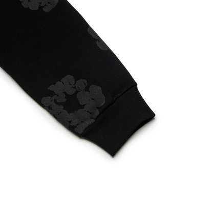 Denim Tears Cotton Wreath Black Monochrome Hoodie