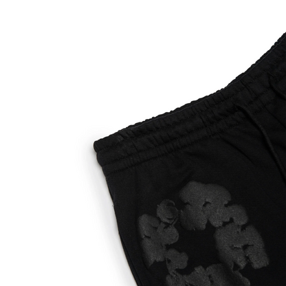 Denim Tears Cotton Wreath Black Monochrome Sweatpants
