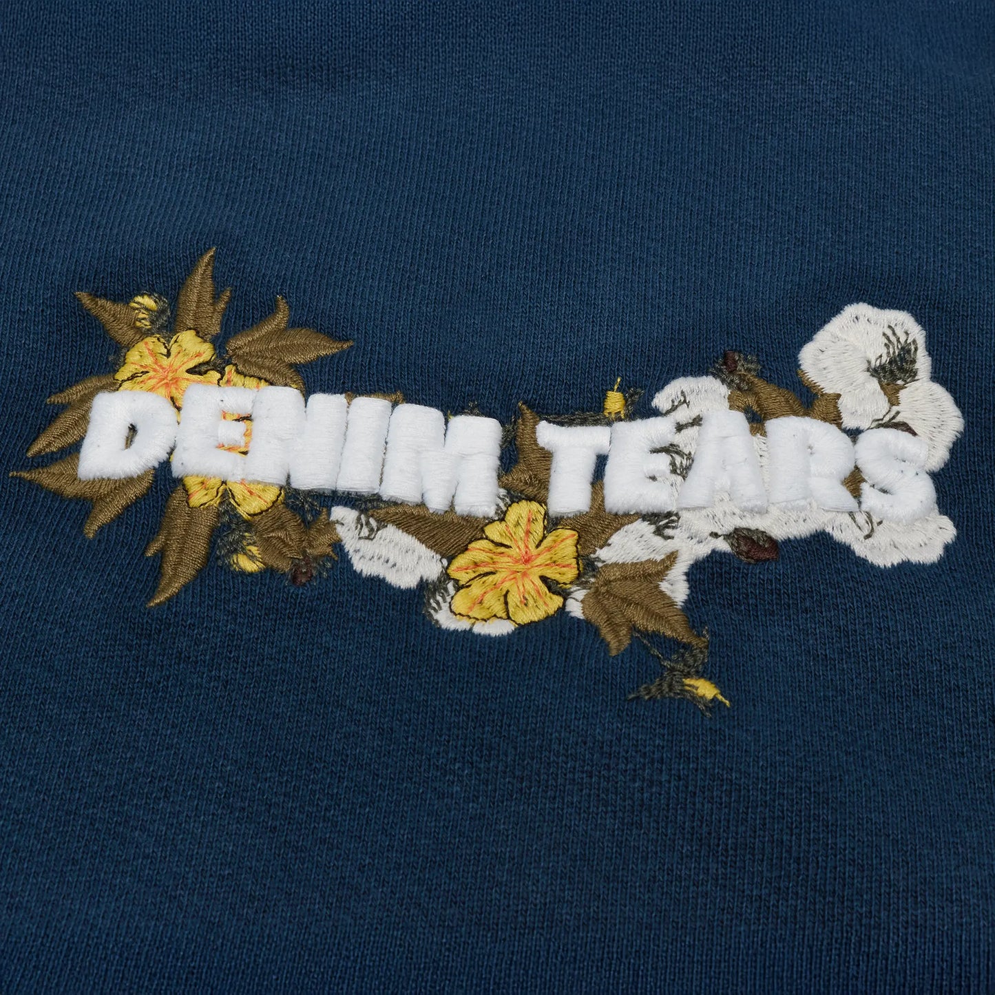 Denim Tears Embroidered Logo Navy Hoodie