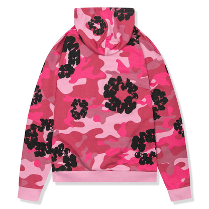 Denim Tears Pink Camo Cotton Wreath Zip-Up Hoodie