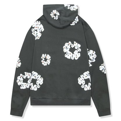 Denim Tears Rhinestone The Cotton Wreath Vintage Black Zip-Up Hoodie