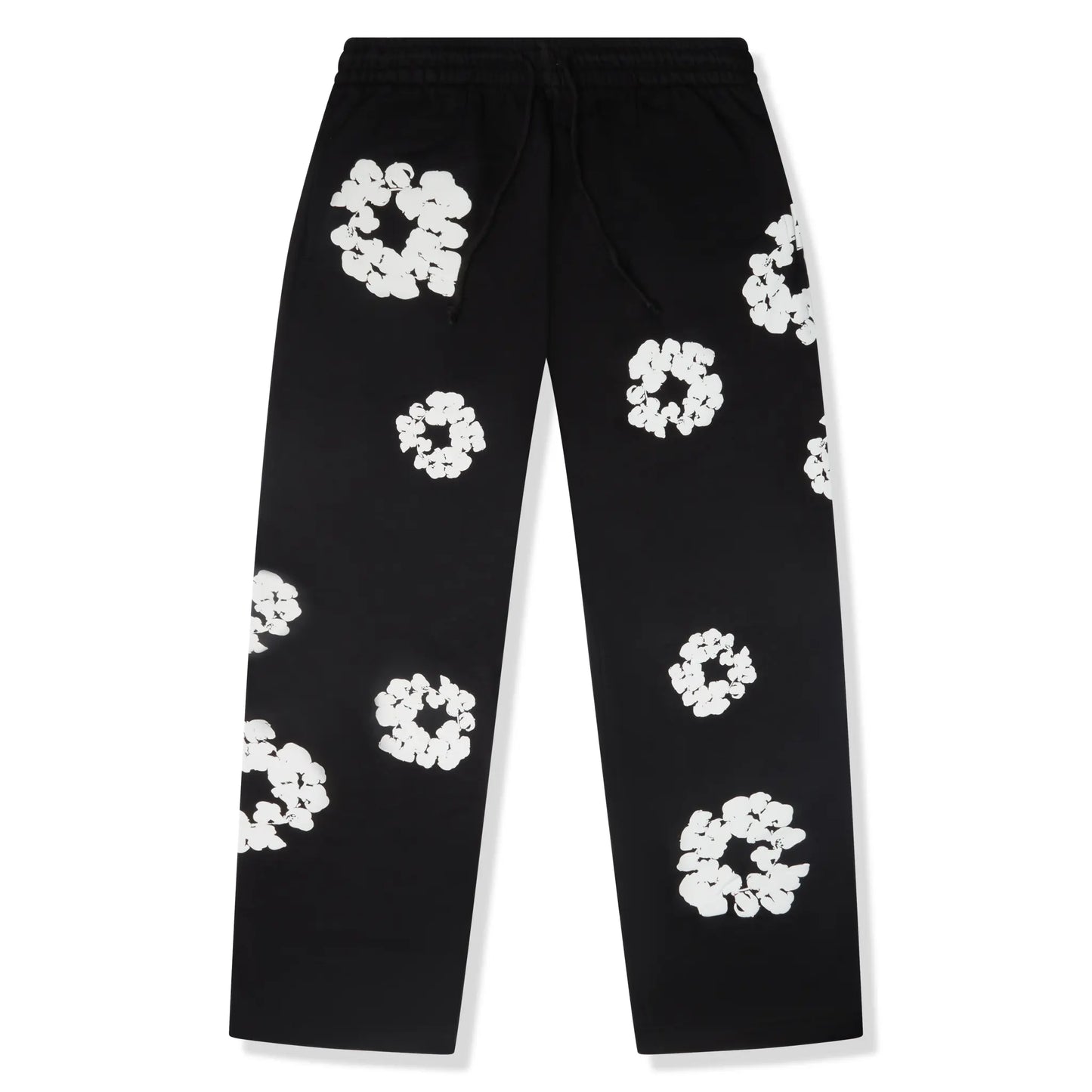 Denim Tears The Cotton Wreath Baggy Black Sweatpants