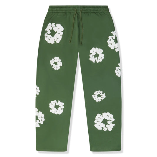 Denim Tears The Cotton Wreath Baggy Green Sweatpants