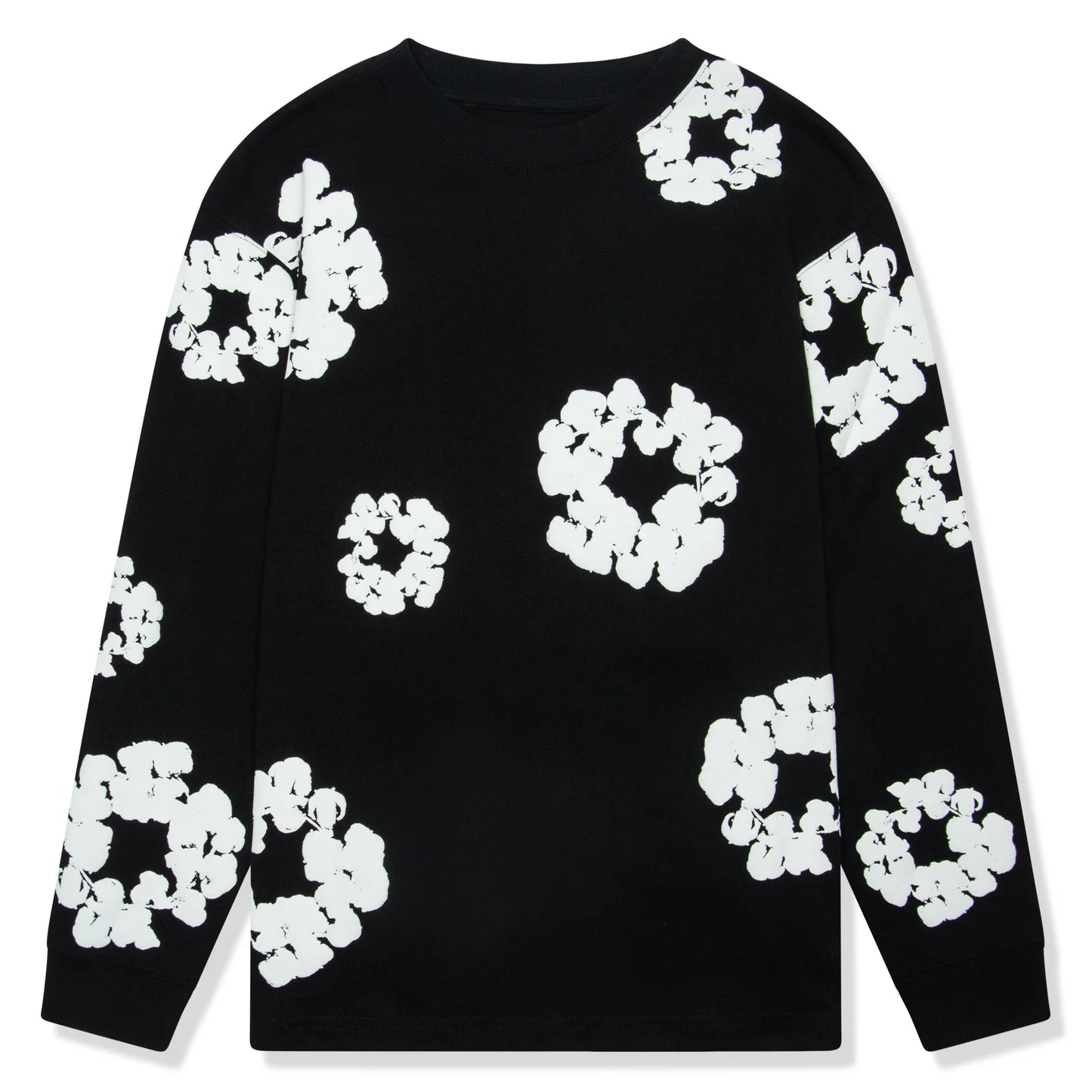 Denim Tears The Cotton Wreath Long-Sleeve Black T Shirt