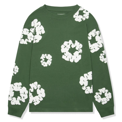 Denim Tears The Cotton Wreath Long-Sleeve Green T Shirt
