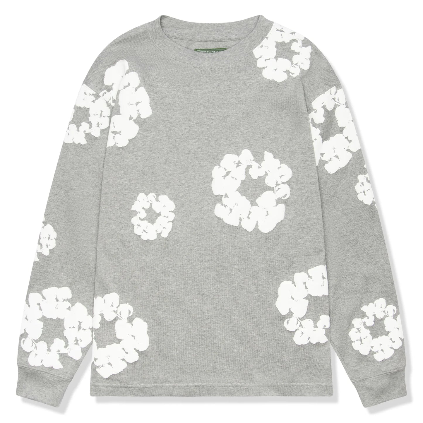 Denim Tears The Cotton Wreath Long-Sleeve Grey T Shirt
