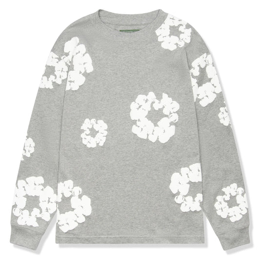 Denim Tears The Cotton Wreath Long-Sleeve Grey T Shirt
