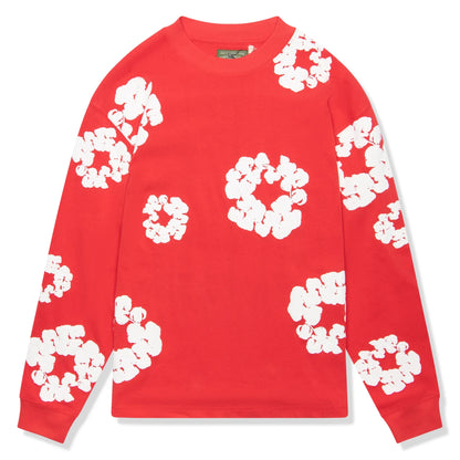 Denim Tears The Cotton Wreath Long-Sleeve Red T Shirt