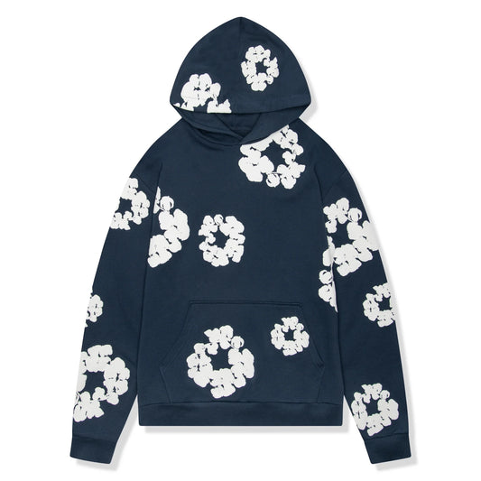 Denim Tears The Cotton Wreath Navy Hoodie