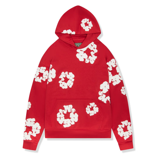 Denim Tears The Cotton Wreath Red Hoodie