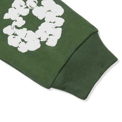 Denim Tears The Cotton Wreath Zip-Up Green Hoodie