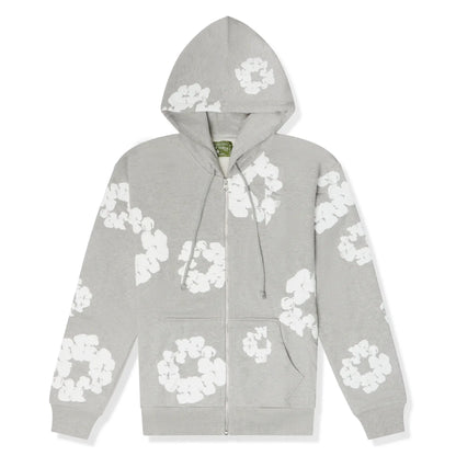 Denim Tears The Cotton Wreath Zip-Up Grey Hoodie