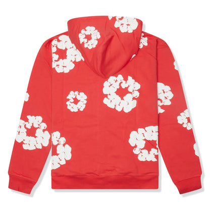 Denim Tears The Cotton Wreath Zip-Up Red Hoodie