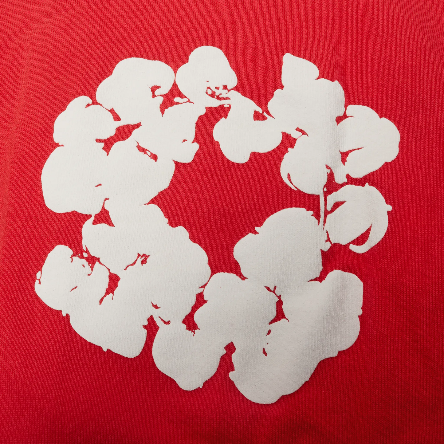 Denim Tears The Cotton Wreath Zip-Up Red Hoodie