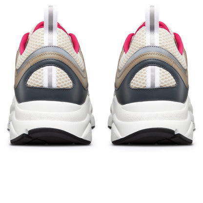 Dior B22 Beige Deep Grey Brown Calfskin Trainer