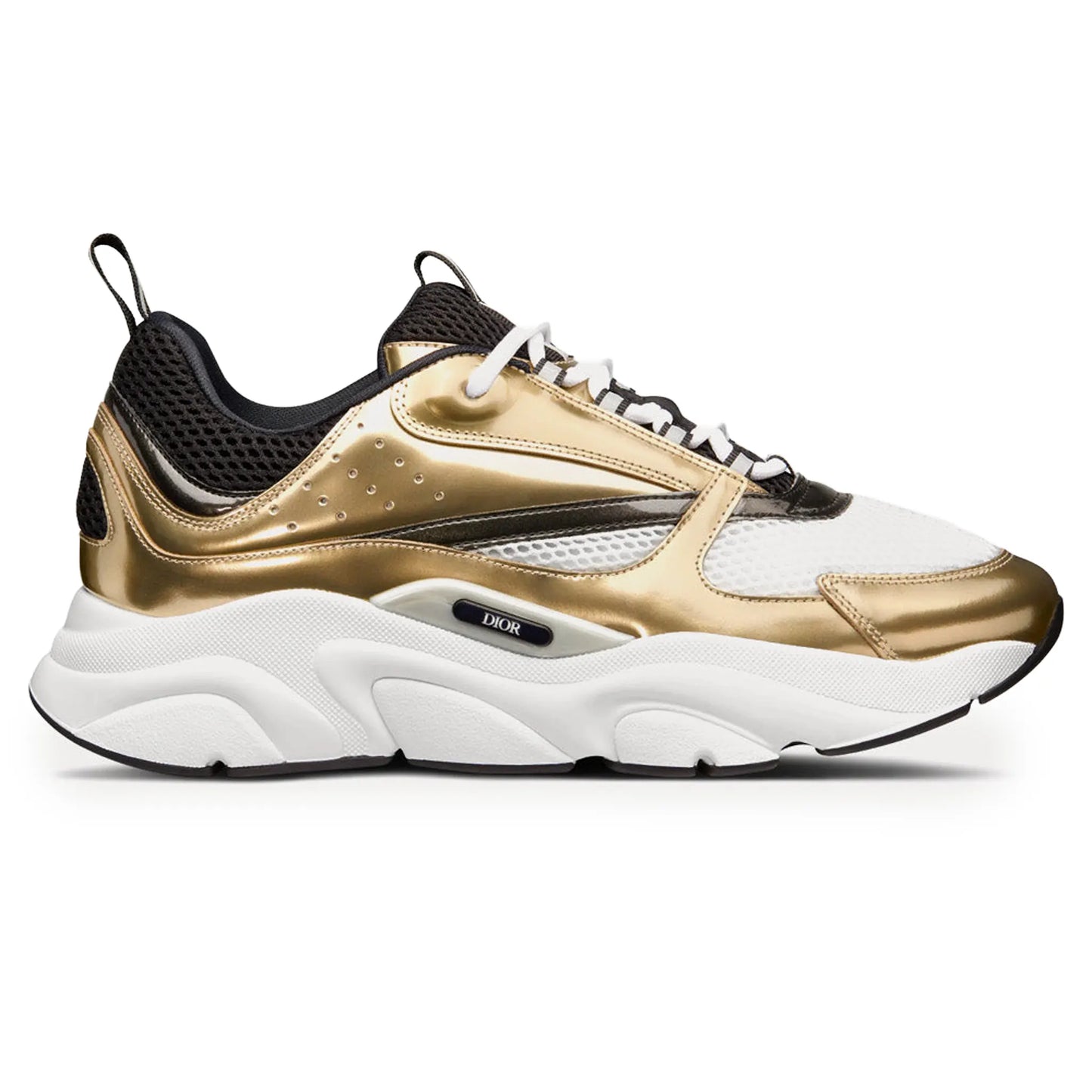 Dior B22 White Gold Black Trainer