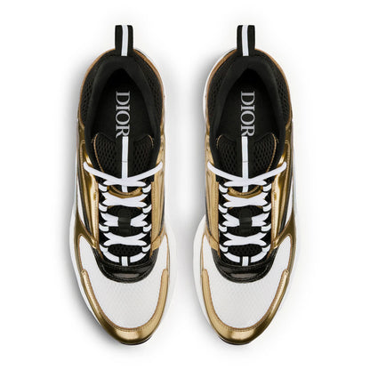 Dior B22 White Gold Black Trainer