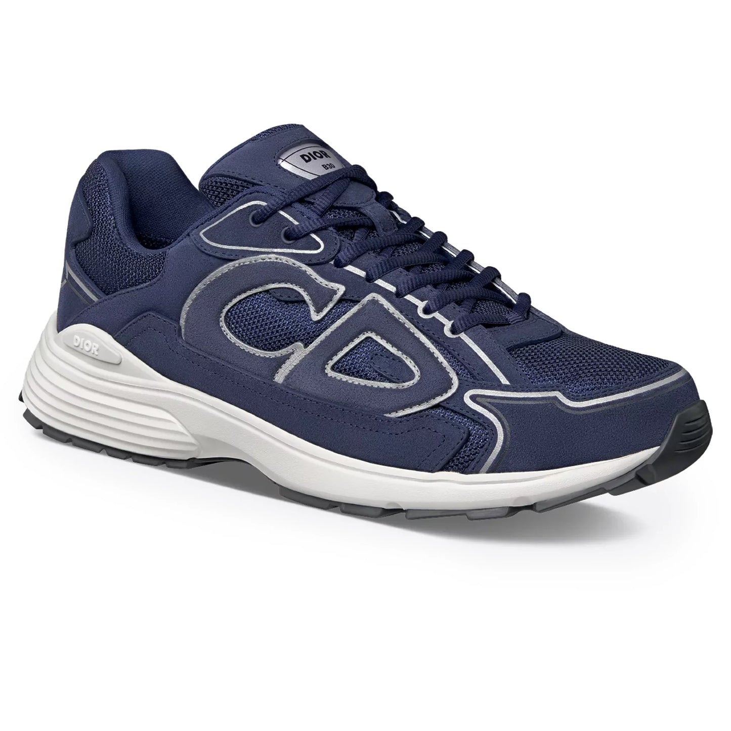 Dior B30 Countdown Mesh Navy Blue Suede Trainer