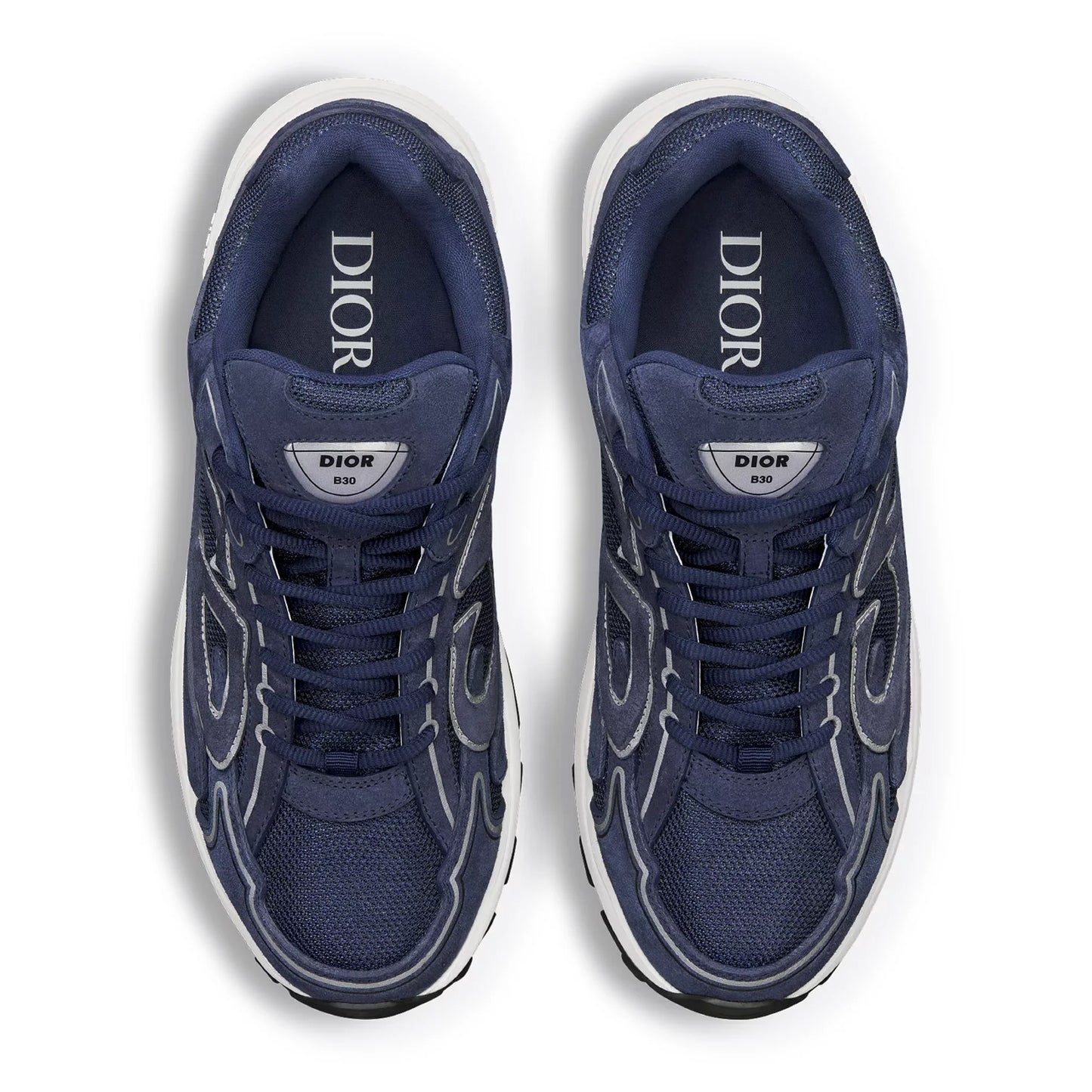 Dior B30 Countdown Mesh Navy Blue Suede Trainer