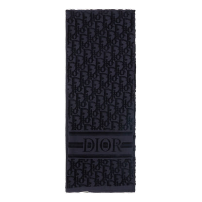 Dior Oblique Classic Terry Cotton Navy Blue Bath Beach Towel