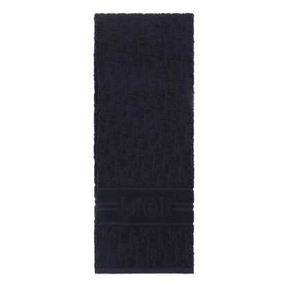 Dior Oblique Classic Terry Cotton Navy Blue Bath Beach Towel