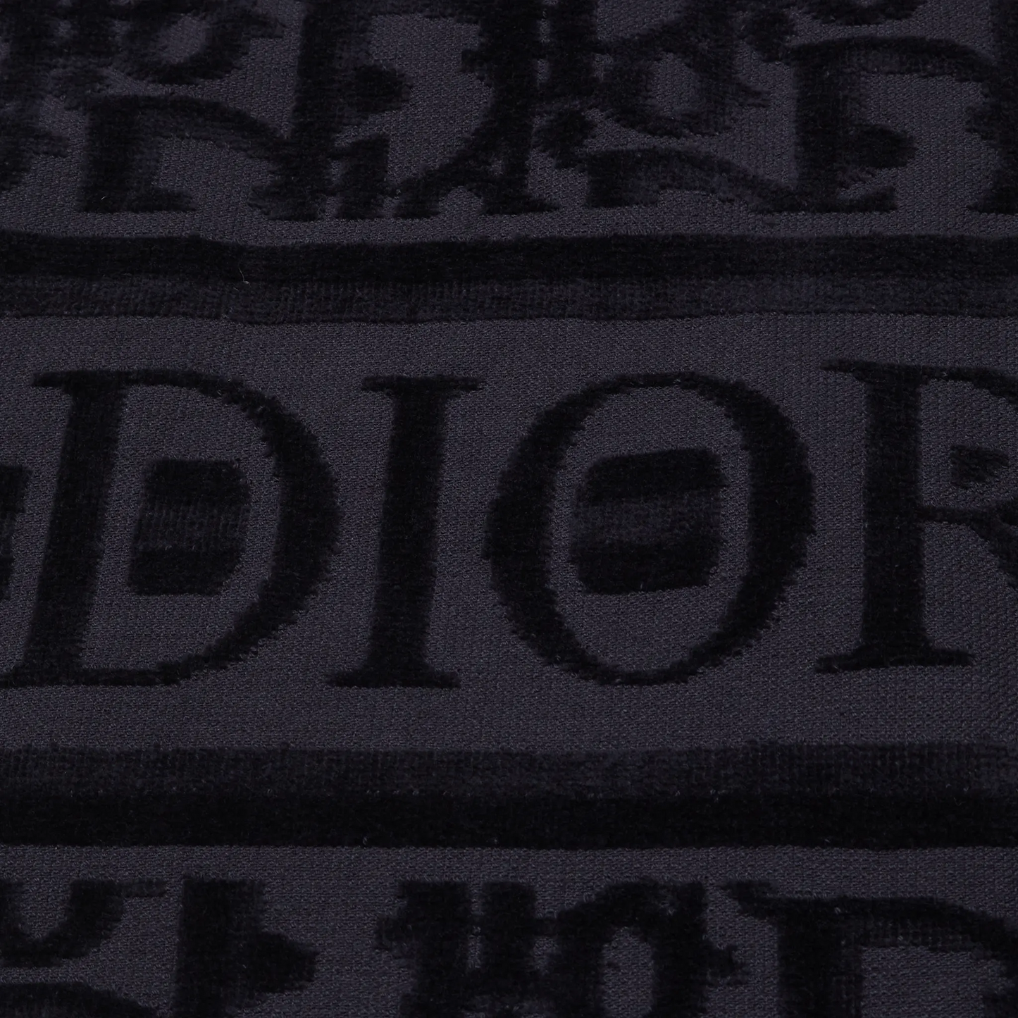 Dior Oblique Classic Terry Cotton Navy Blue Bath Beach Towel