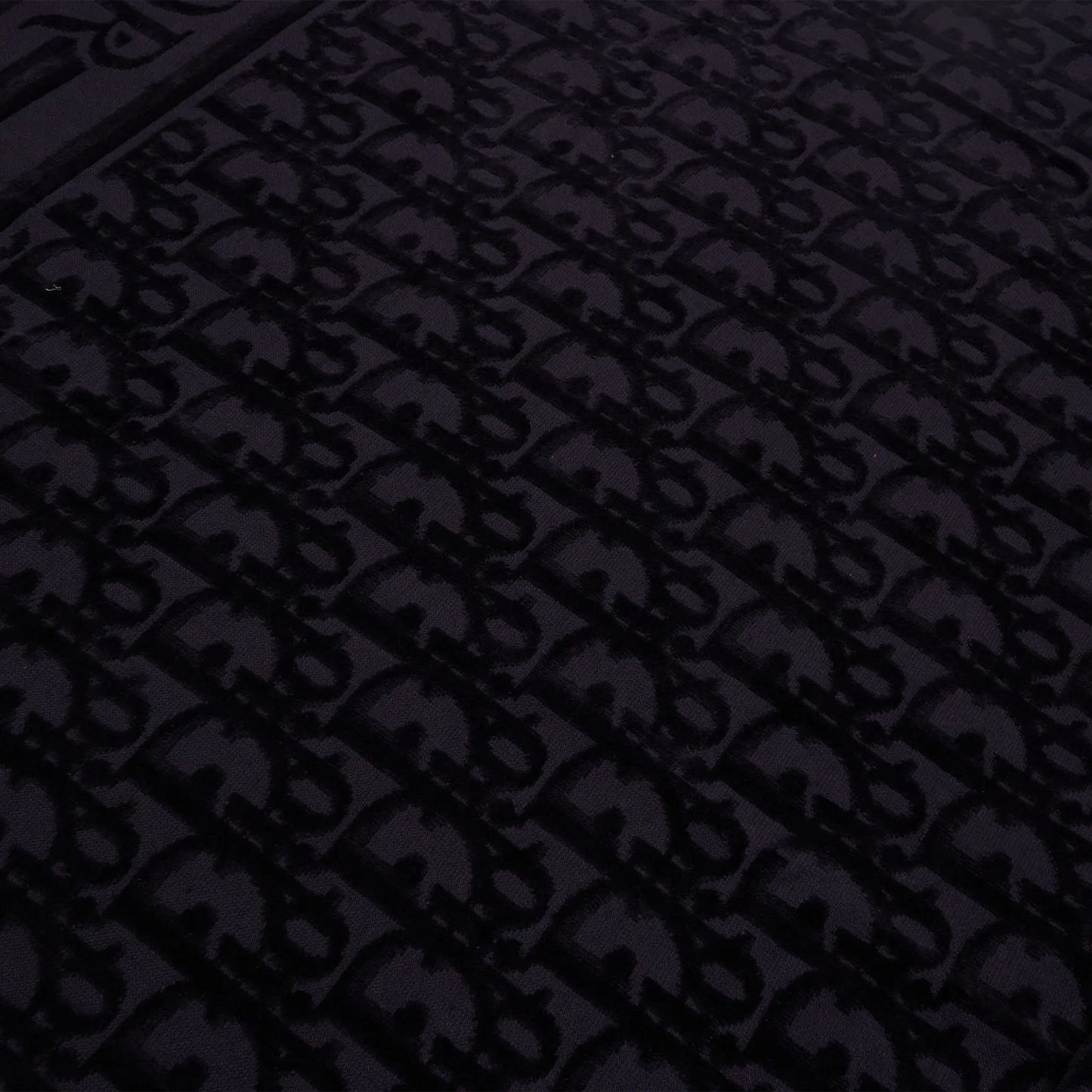 Dior Oblique Classic Terry Cotton Navy Blue Bath Beach Towel