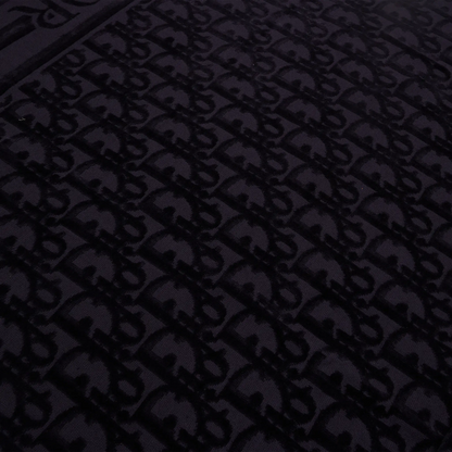 Dior Oblique Classic Terry Cotton Navy Blue Bath Beach Towel