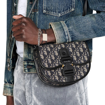 Dior Oblique Jacquard Mini Gallop Beige Bag With Strap