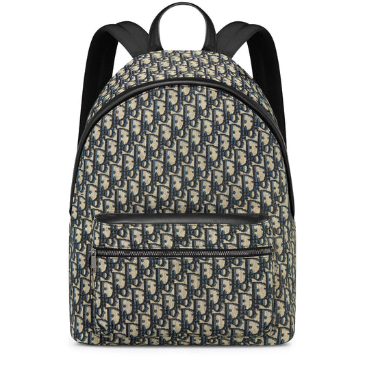 Dior Oblique Jacquard Rider Beige Black Backpack