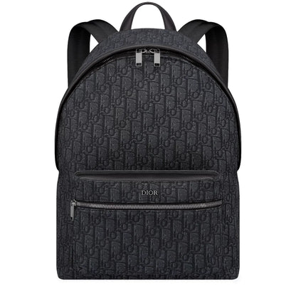 Dior Oblique Jacquard Rider Black Backpack