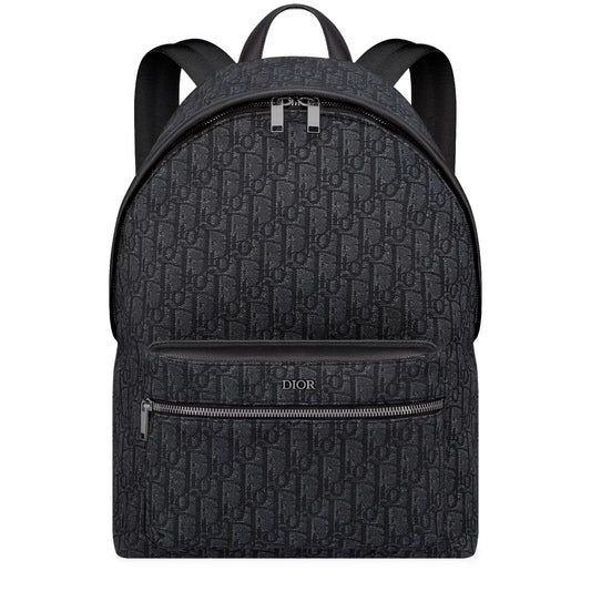 Dior Oblique Jacquard Rider Black Backpack