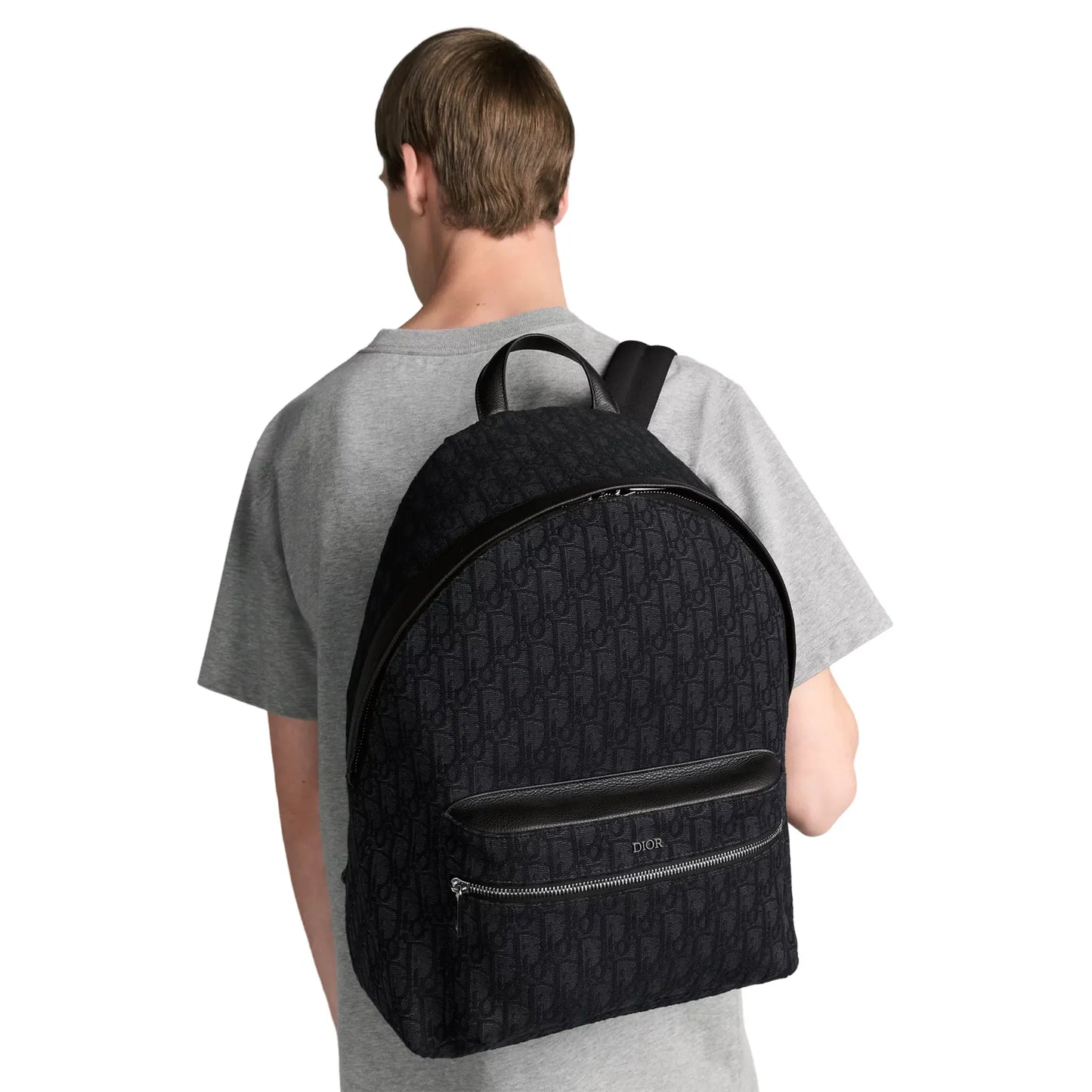 Dior Oblique Jacquard Rider Black Backpack