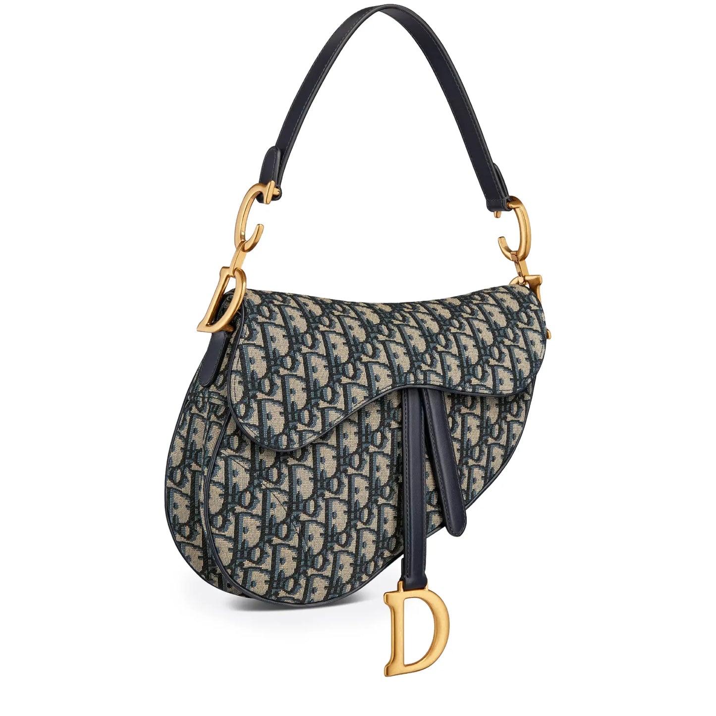 Dior Oblique Jacquard Saddle Beige Bag With Strap