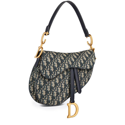 Dior Oblique Jacquard Saddle Beige Bag With Strap